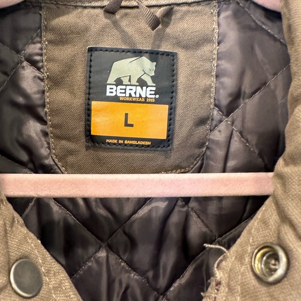 Berne Men's Caster Workwear Barn Jacket Quilted Lining L - Picture 2 of 4